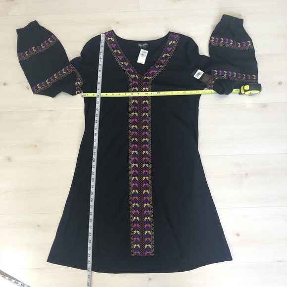Wrangler Women’s Embroidered Dress Sz S Western Rodeo Cowgirl Long Sleeve - Picture 8 of 12